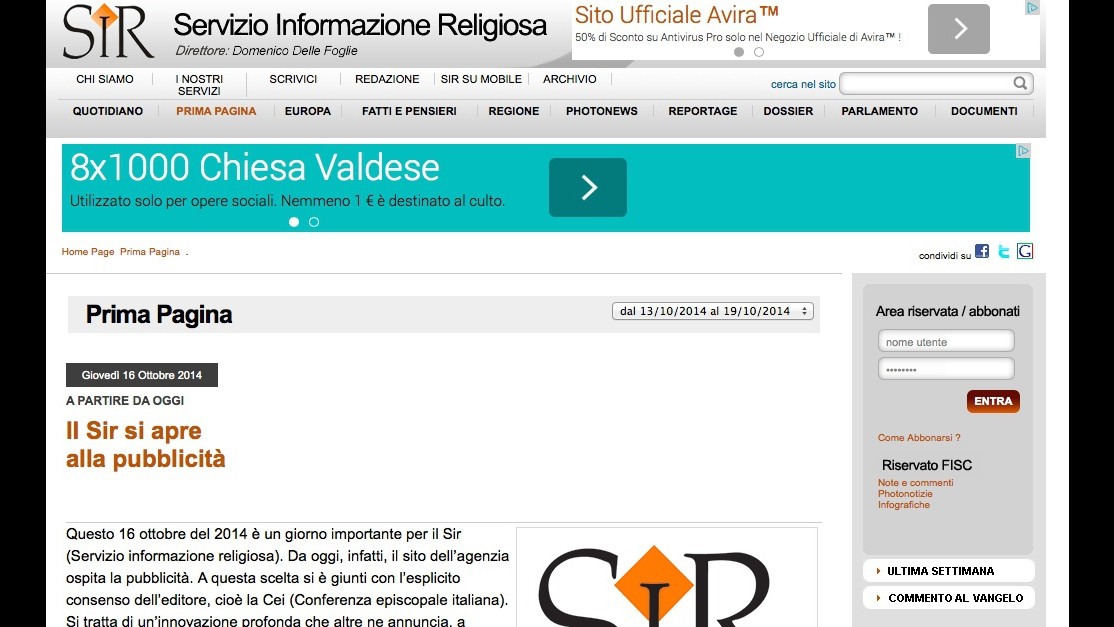 Editoria, l’agenzia della Cei apre alla pubblicità