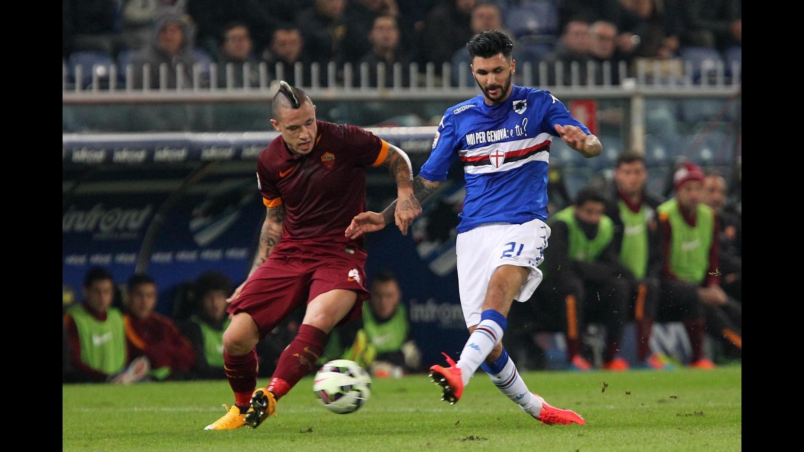 Serie A, Roma rialza testa a metà: Sampdoria la ferma sullo 0-0, Mihajlovic resta imbattuto