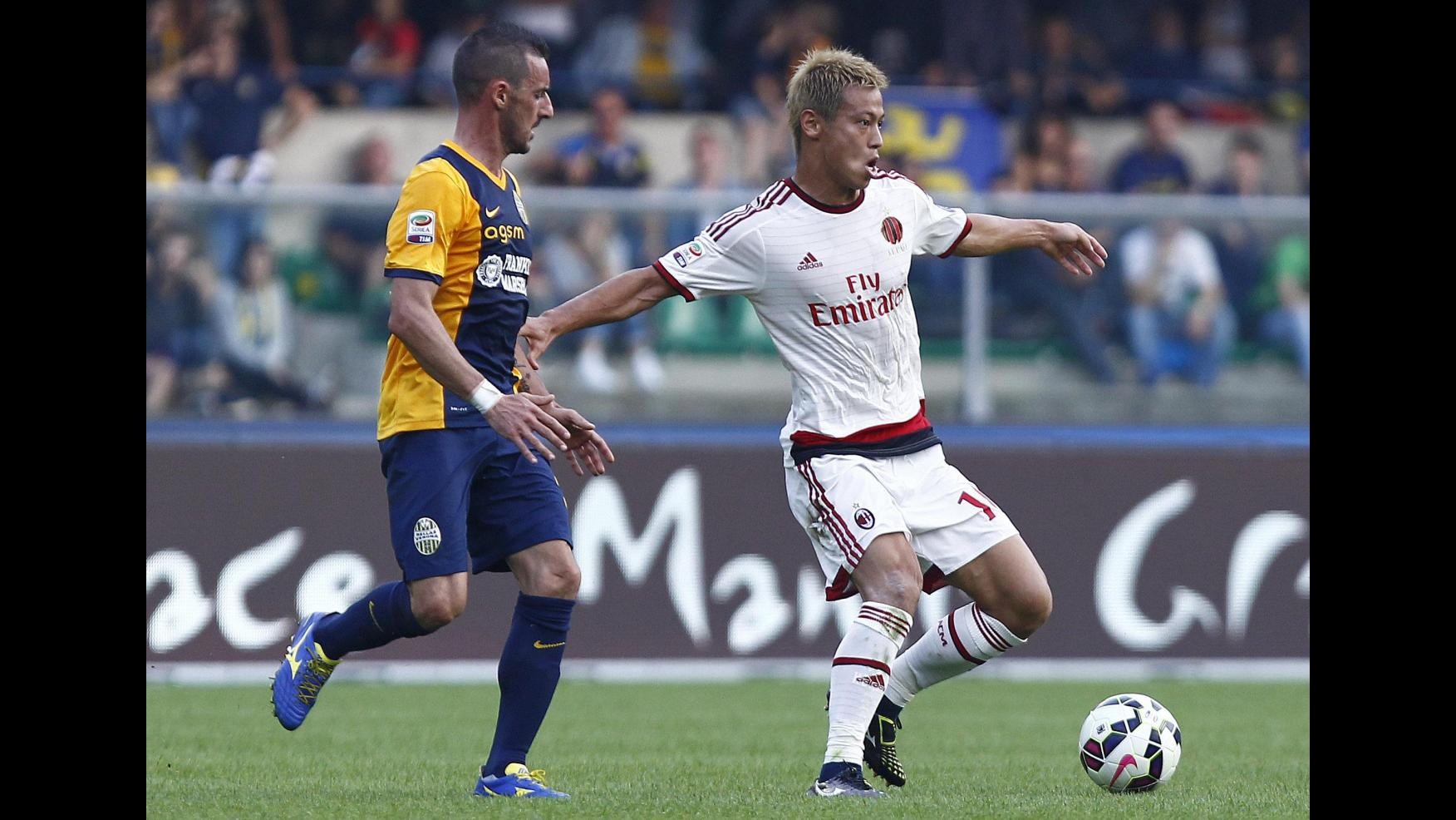 Serie A, Milan sulla cresta dell’Honda: Verona ko 3-1, in ombra Torres ed El Shaarawy