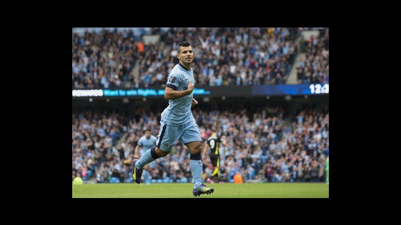 Premier League, Manchester City travolge Tottenham 4-1. Poker del Kun Aguero