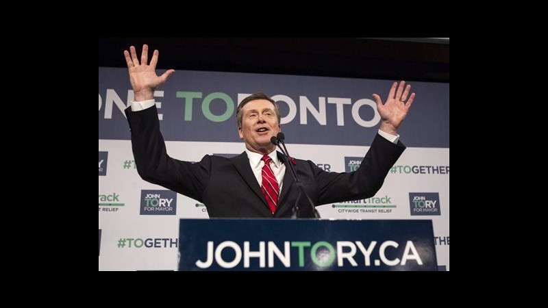 Canada, finisce l’era Rob Ford: nuovo sindaco di Toronto è John Tory