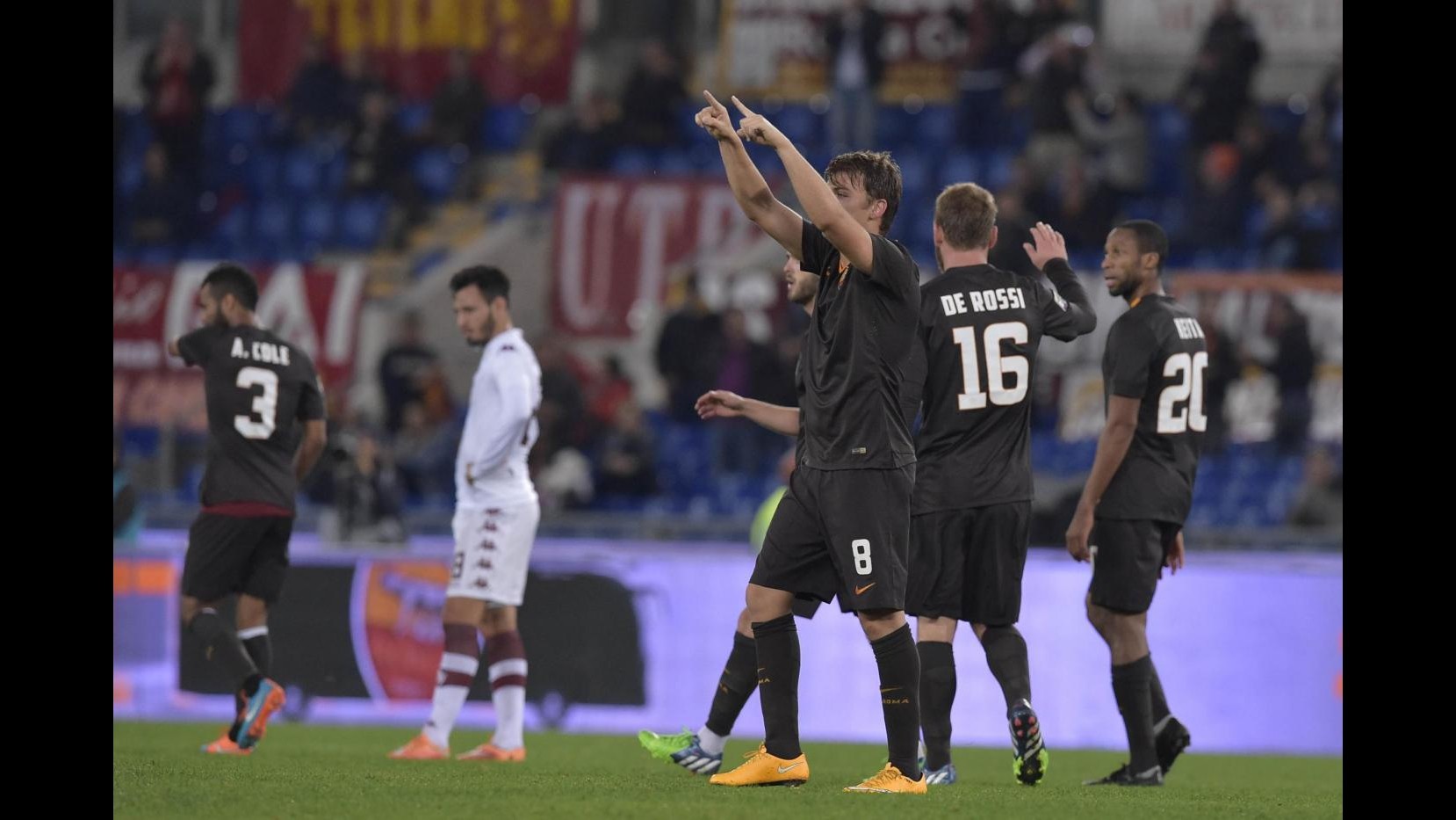 Serie A: Roma torna alla vittoria, Torino battuto 3-0. Si rivede Strootman