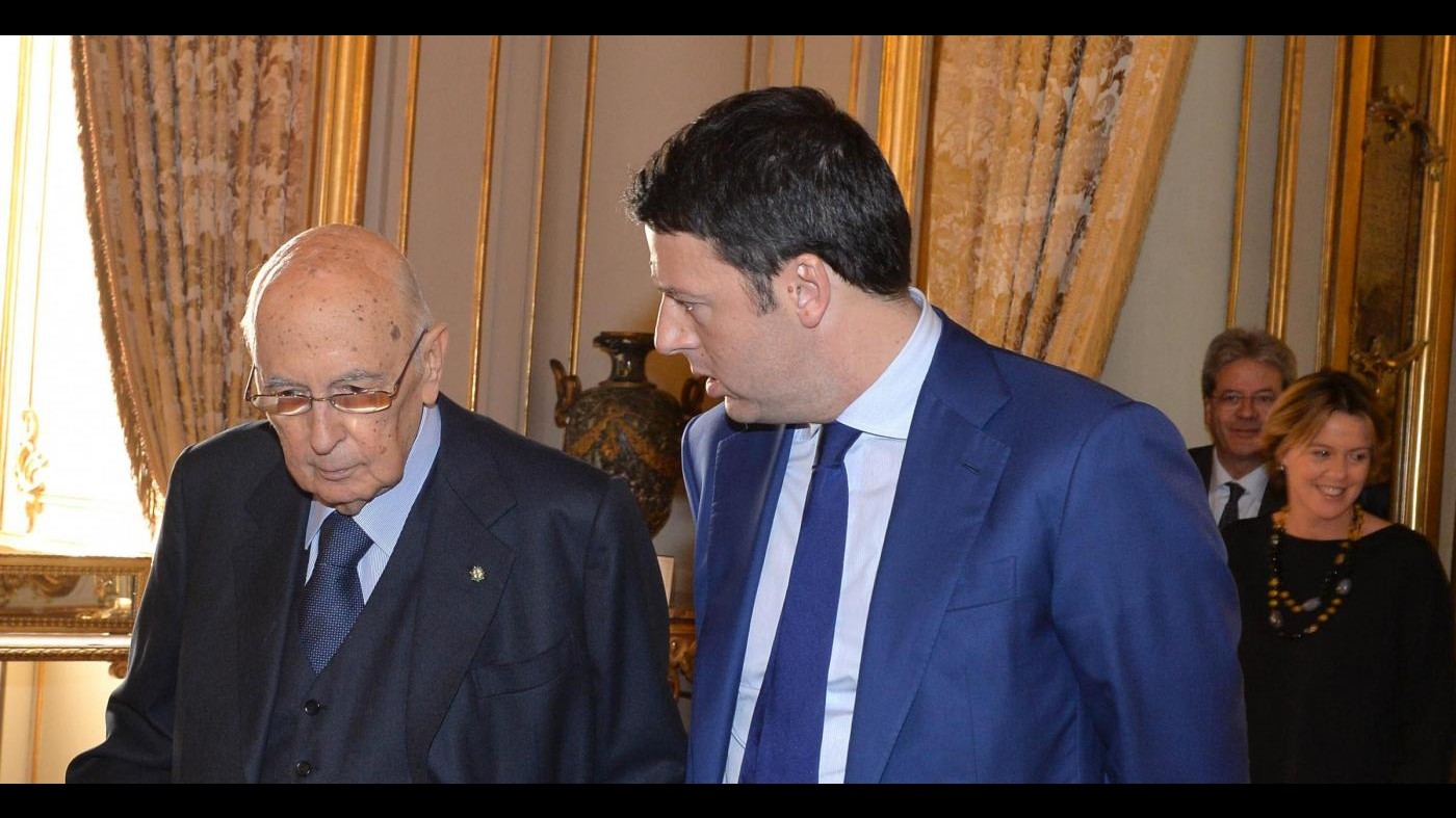 Renzi: Da Ue affetto a Napolitano, darà contributo da senatore a vita