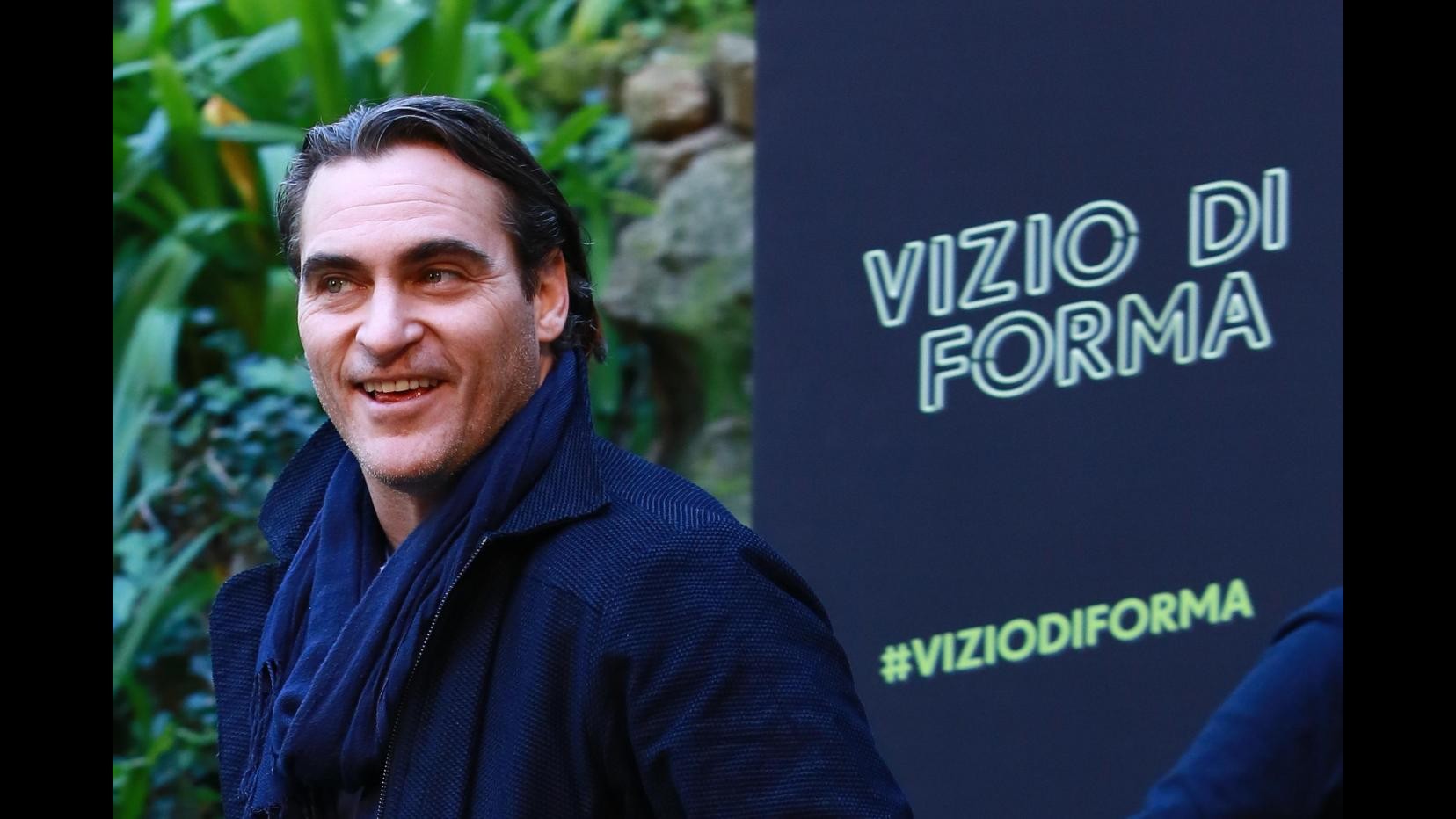 Joaquin Phoenix a Roma per presentare il film ‘Vizio di forma’