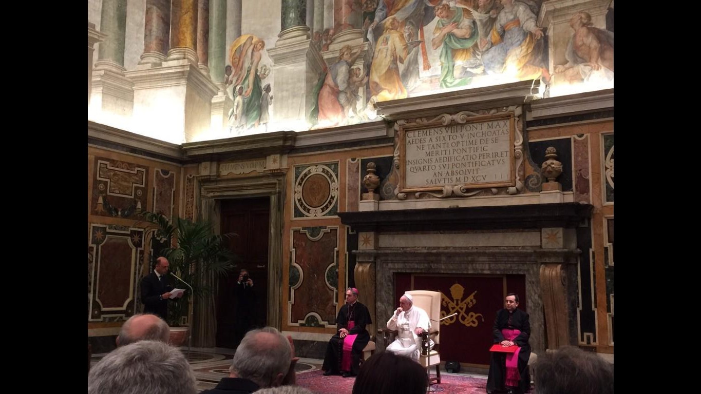 Alfano: Grande emozione l’incontro con il Papa