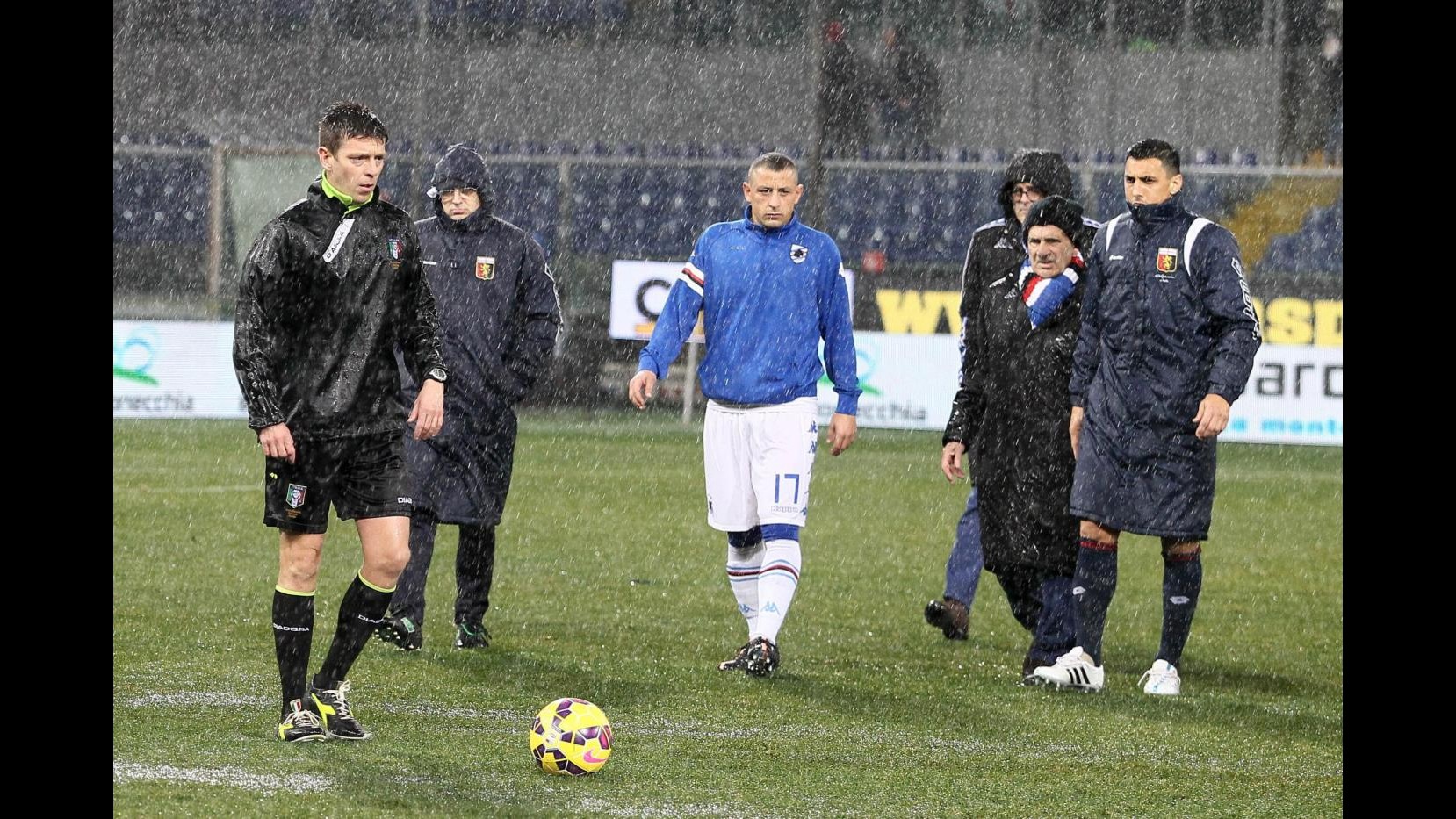 Serie A, Sampdoria-Genoa rinviata per pioggia: si recupera martedì 24 febbraio
