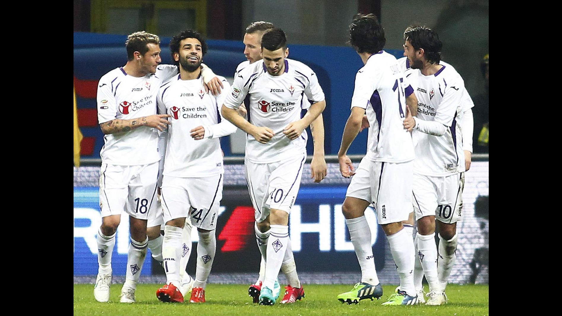 Serie A, Salah ferma la corsa dell’Inter: Fiorentina espugna San Siro