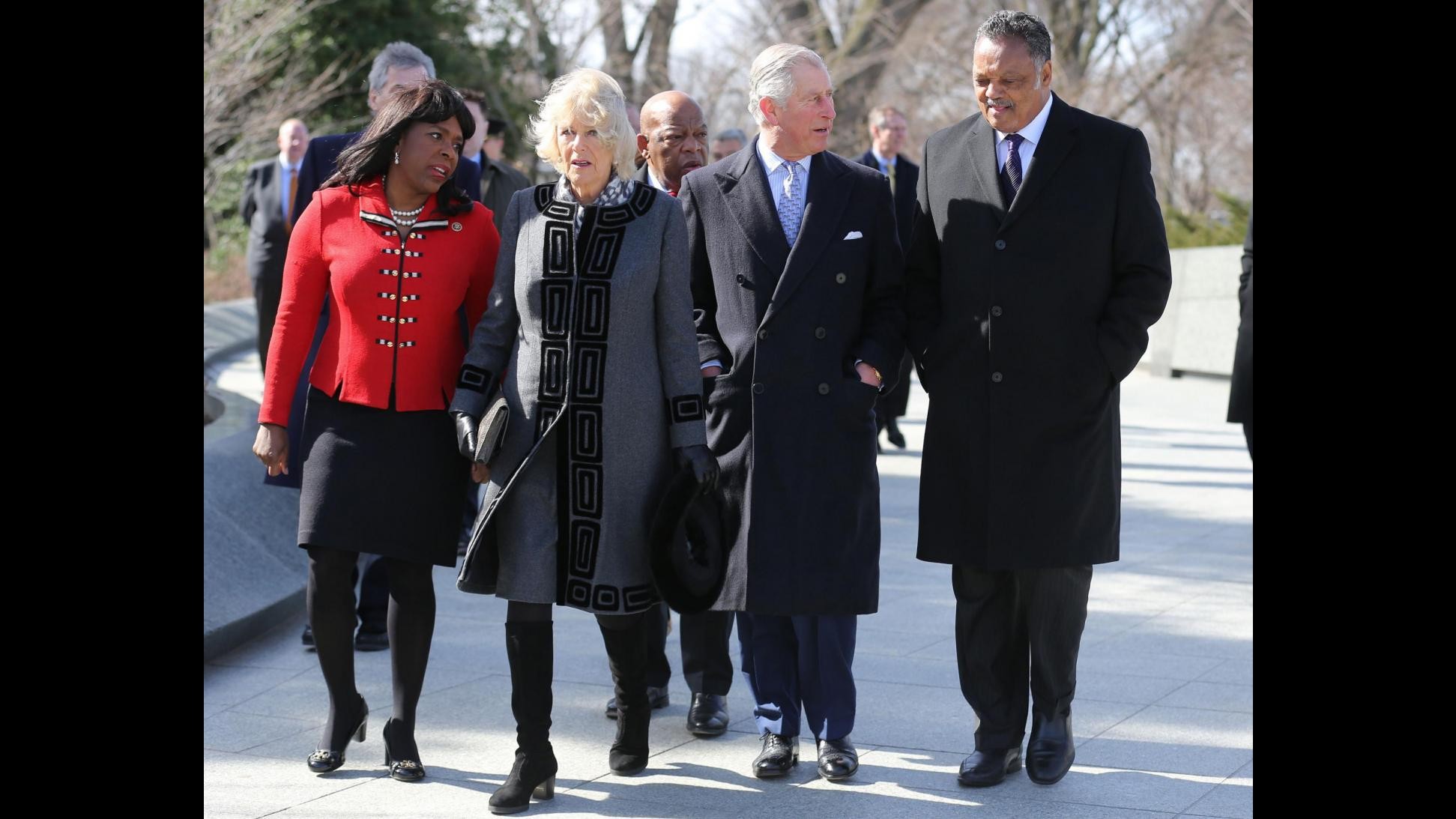 Usa, Carlo e Camilla visitano il memoriale di Martin Luther King
