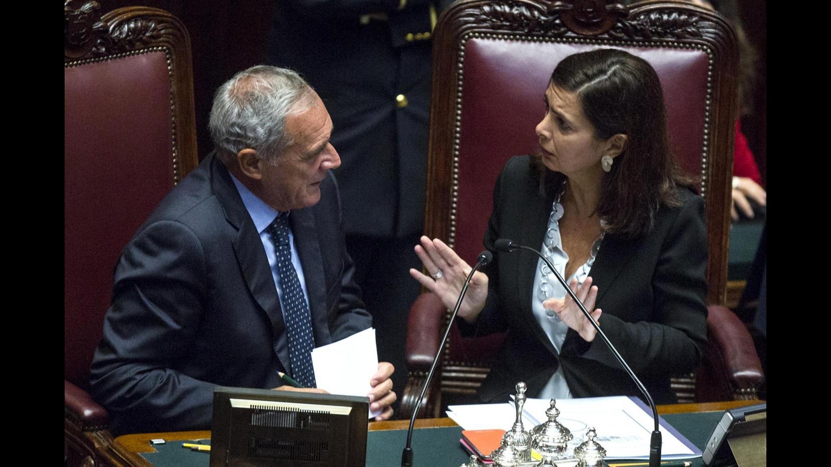 Moro, Boldrini e Grasso hanno deposto corona in via Fani