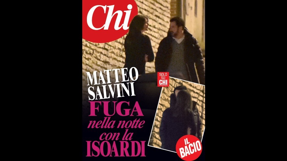 Primo bacio in pubblico per Matteo Salvini e Elisa Isoardi: esclusiva Chi