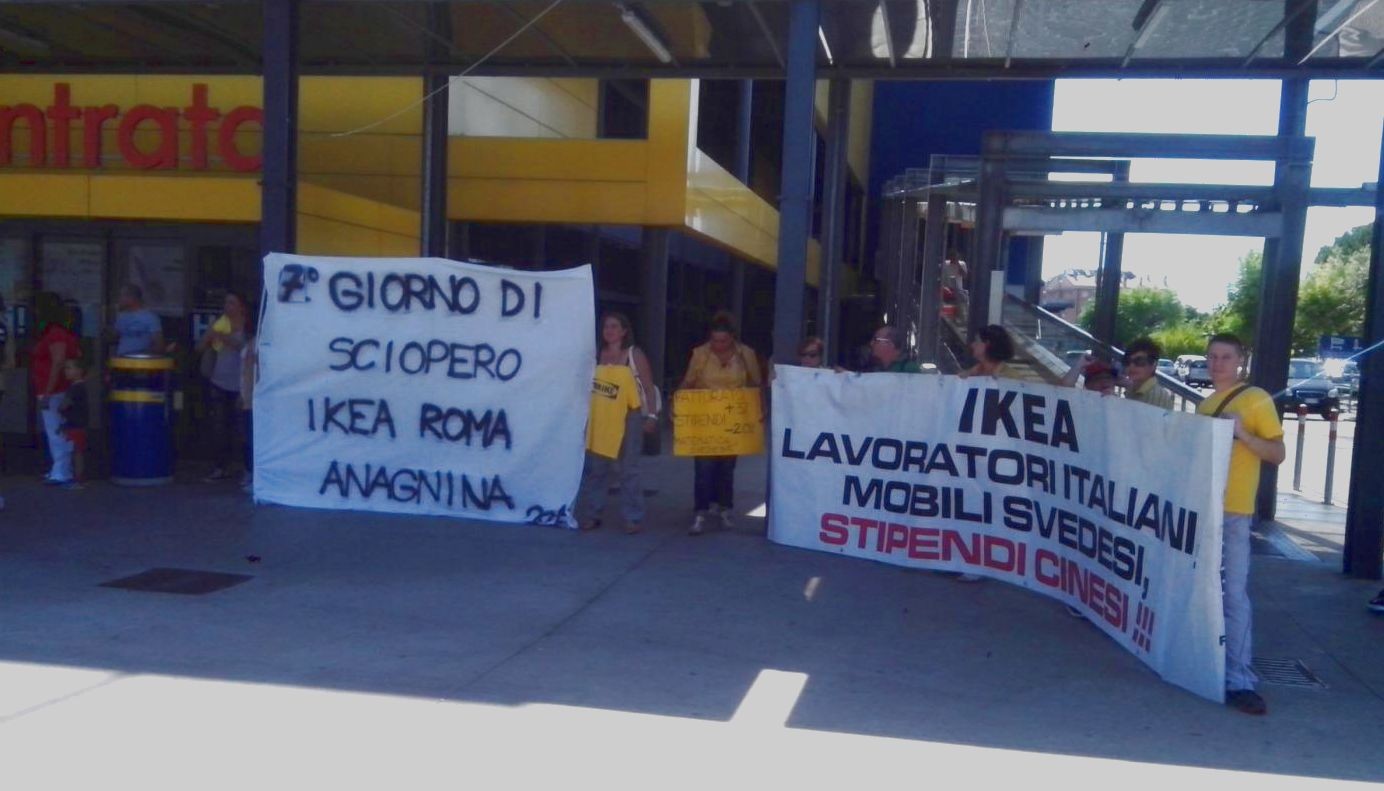 Ikea, deserto a Roma: lavoratori in sciopero da una settimana, “stipendi cinesi”