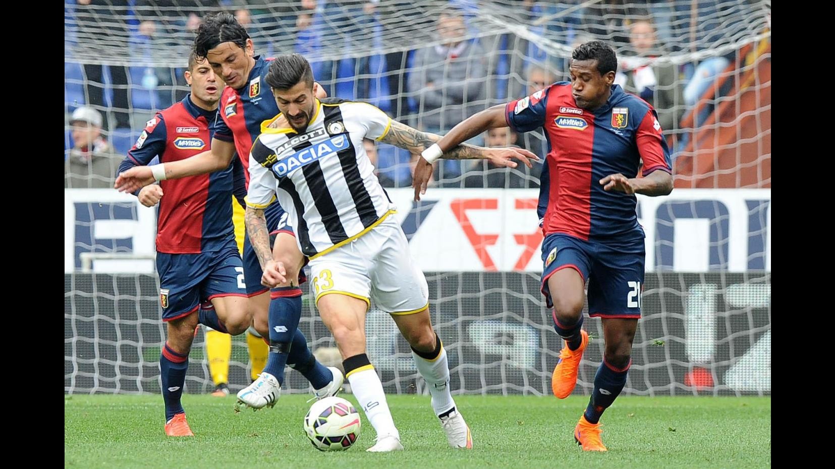 Serie A, Thereau risponde a De Maio: Genoa-Udinese 1-1 al Ferraris