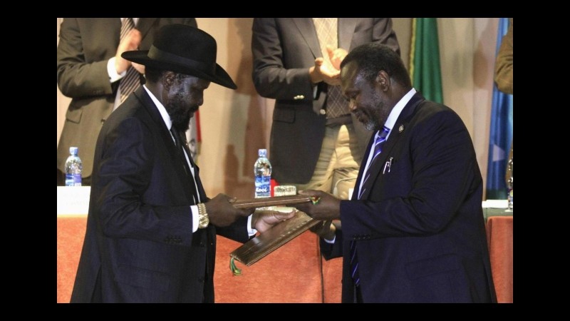 Sud Sudan,il presidente Salva Kiir ha firmato l’accordo di pace coi ribelli