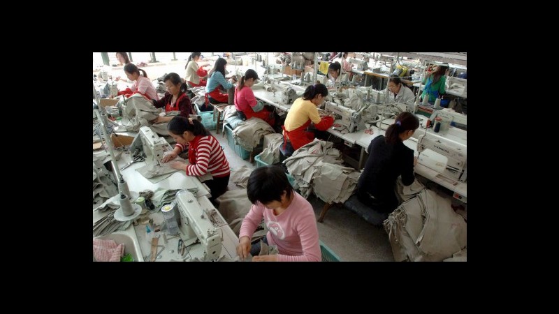 Cina, manifattura di agosto ai minimi da oltre 6 anni