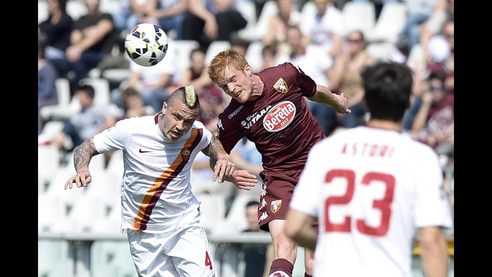 Serie A: Toro ferma Roma sull’1-1, giallorossi scendono al terzo posto