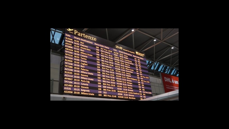 Trasporti, caos a Roma Fiumicino: voli in ritardo di sei ore