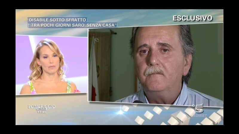 Pomeriggio 5, d’Urso in favore di un anziano disoccupato
