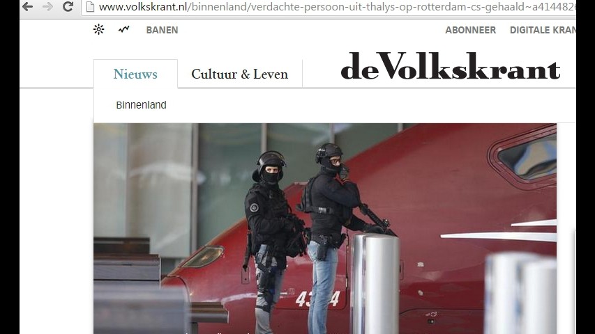 Arrestato sospetto sul treno Thalys Amsterdam-Parigi evacuato a Rotterdam