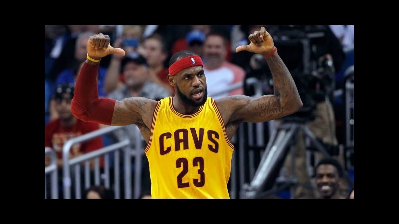 Finali Nba, lo show di James porta i Cavaliers sul 2-1