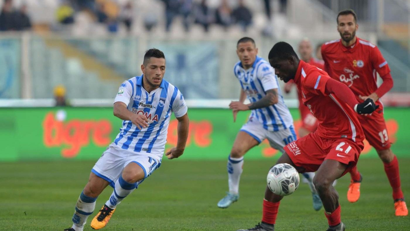 Pescara-Bari 3-1, per gli abruzzesi doppietta di Lapadula