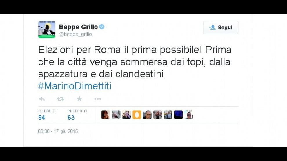 Roma sommersa da topi, spazzatura clandestini: polemica sul tweet di Grillo