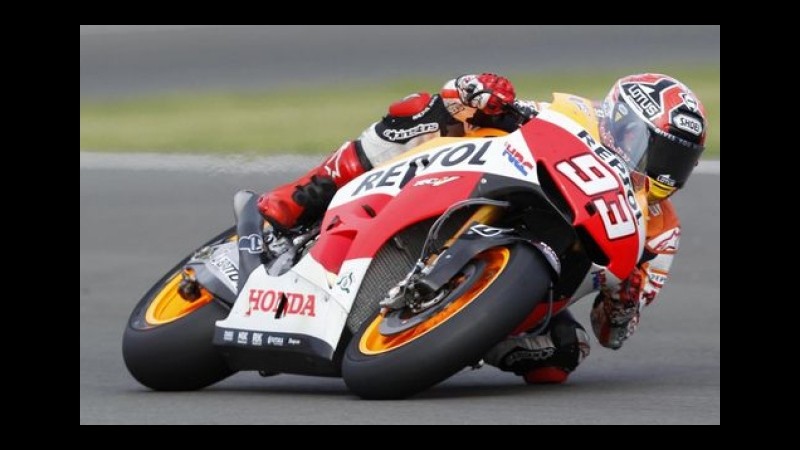 MotoGp: Marquez davanti a tutti nel warm up, Rossi quarto