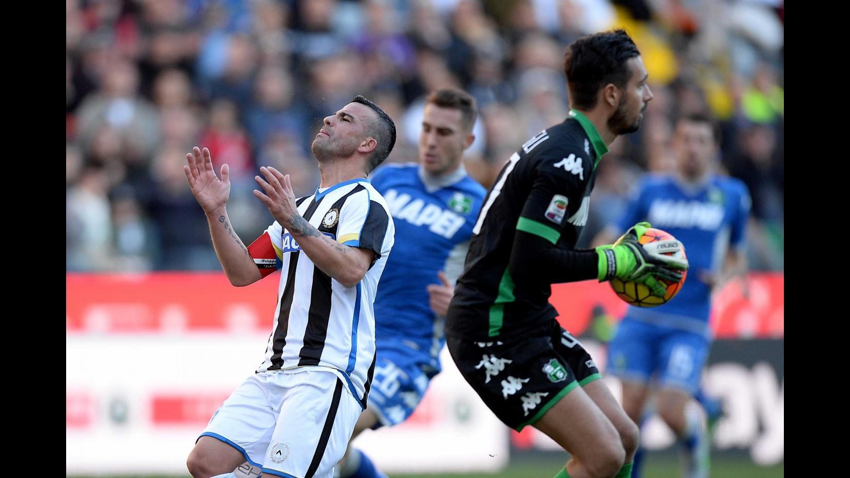 Serie A, Udinese spuntata: contro il Sassuolo è solo 0-0