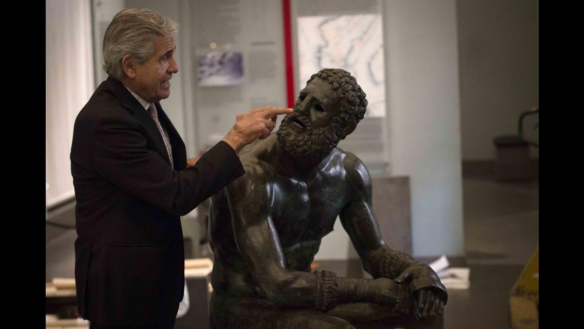 Roma, statua del ‘Pugile a riposo’ rientra al museo Massimo