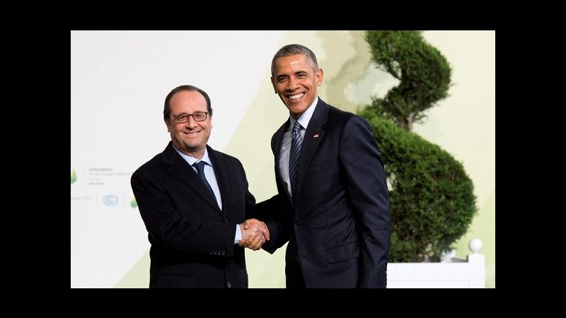 Cop21, Obama: Accordo su clima è imperativo economico e di sicurezza