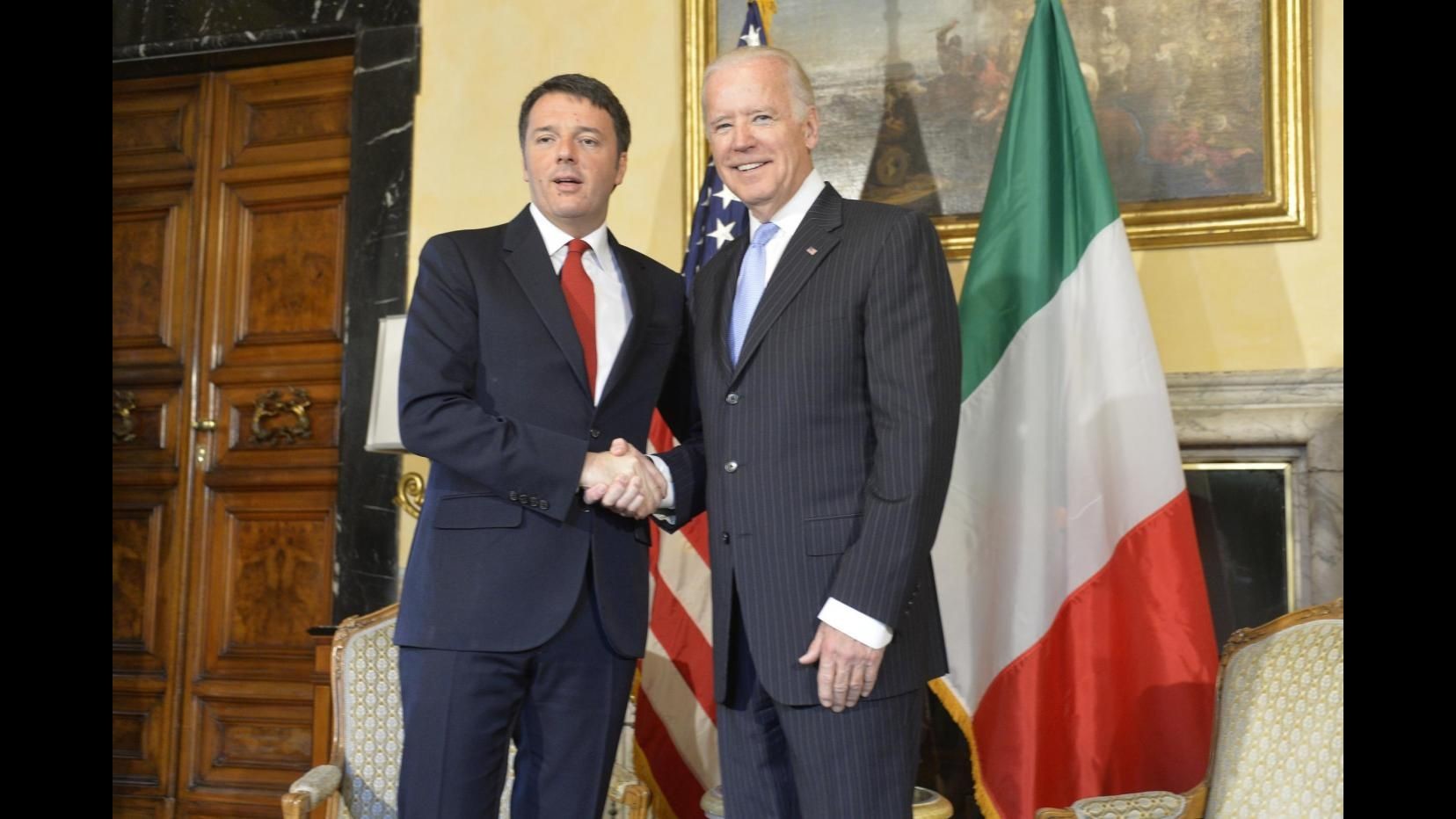 Italia-Usa, incontro Renzi-Biden: Sintonia vedute contro terrorismo