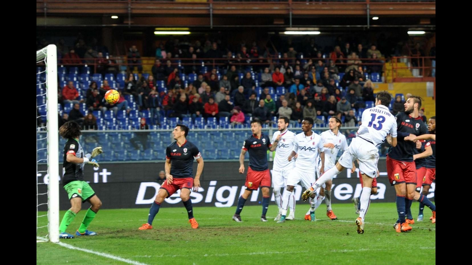 Serie A: Bologna cinico, Rossettini mette ko il Genoa nel finale