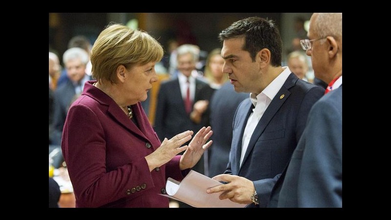 Ue, breve colloquio tra Merkel e Tsipras