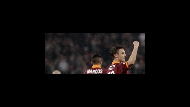 Roma-Lazio: Totti primo marcatore a 5,50
