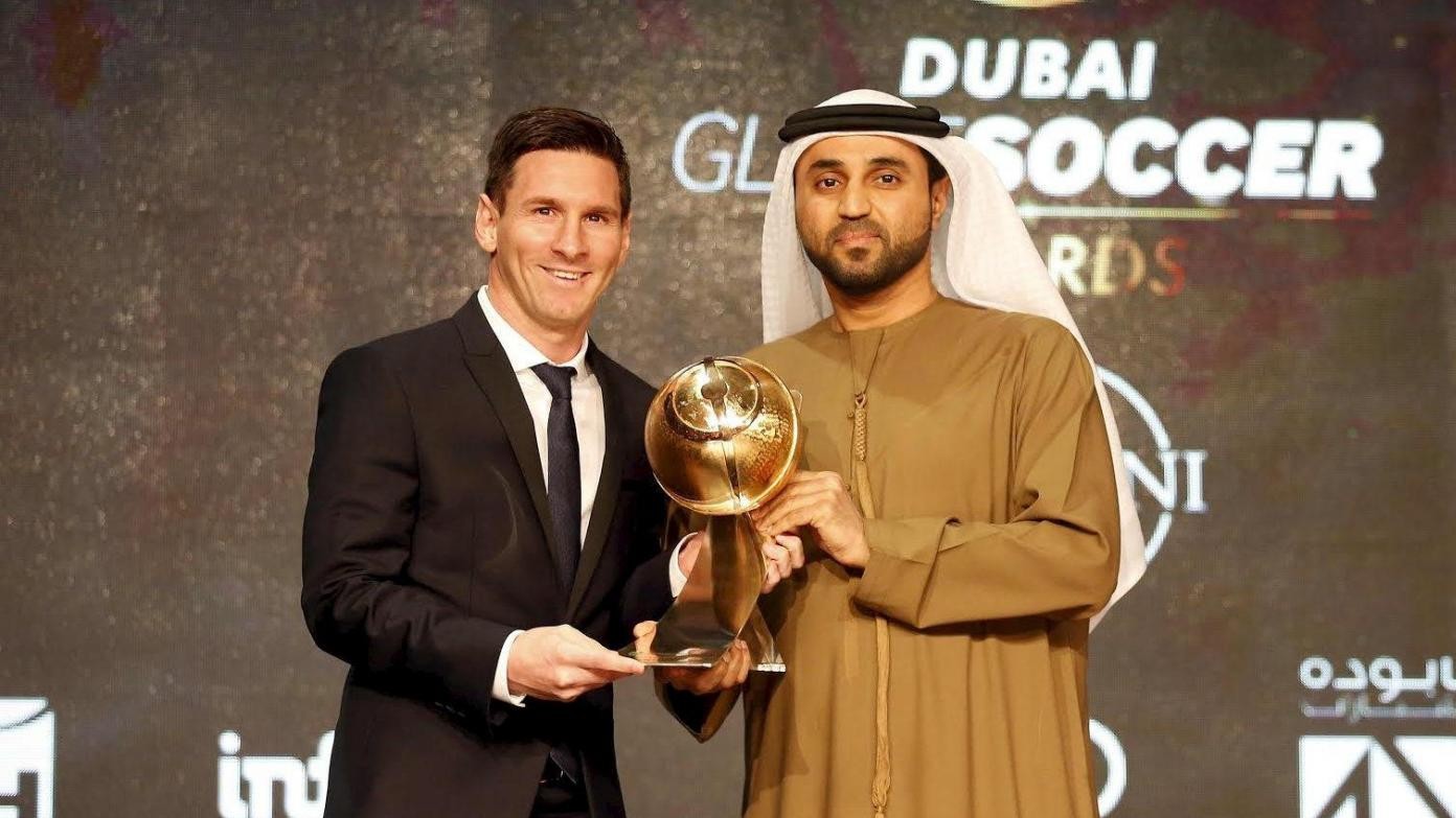 Leo Messi premiato a Dubai: è lui il miglior giocatore dell’anno