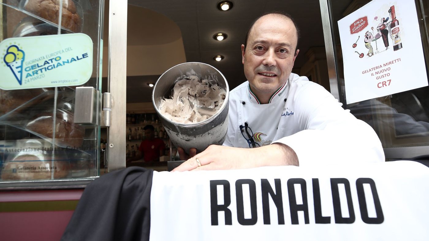 Torino, alla gelateria Miretti arriva il gusto CR7