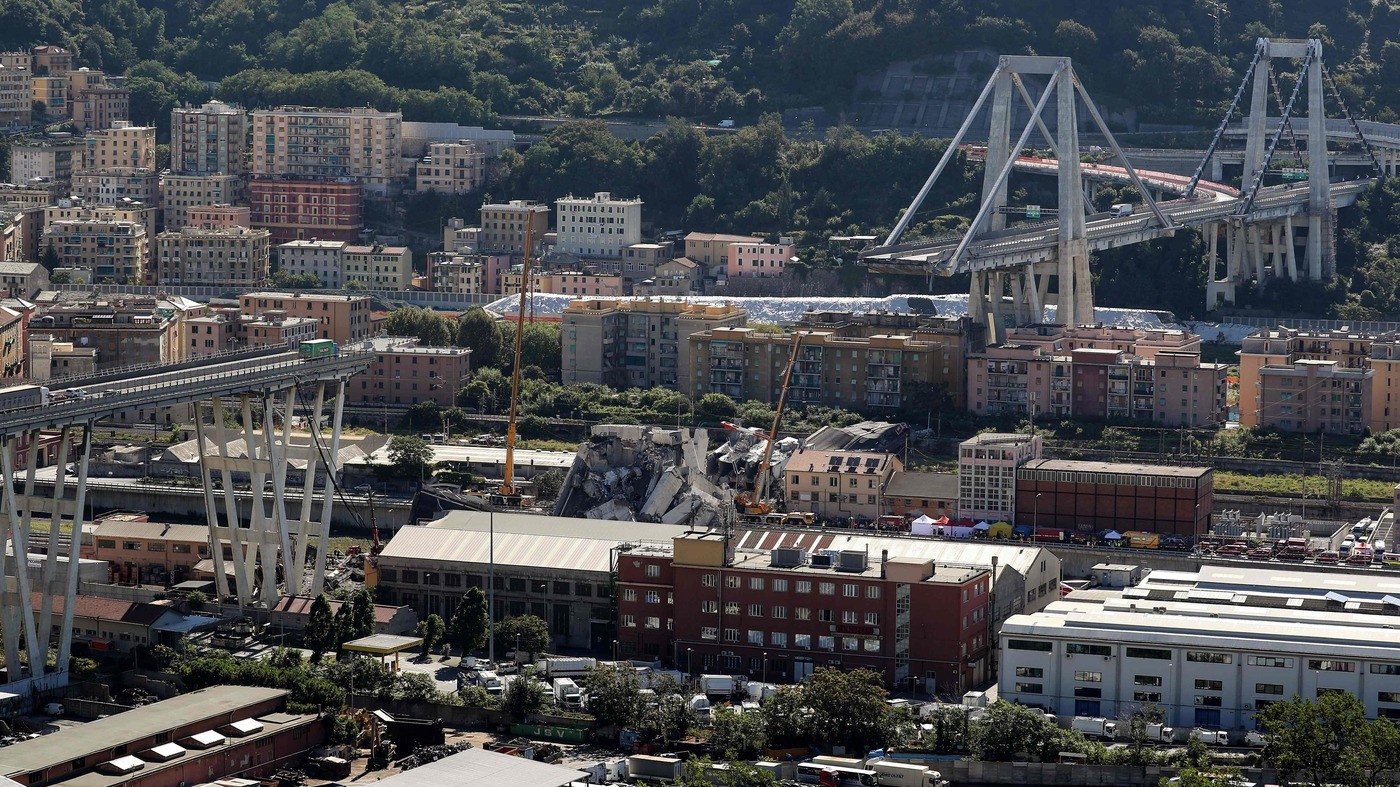 Dramma sul ponte Morandi a Genova: 38 morti accertati. Il pilone rimasto in piedi rischia di crollare sulle case