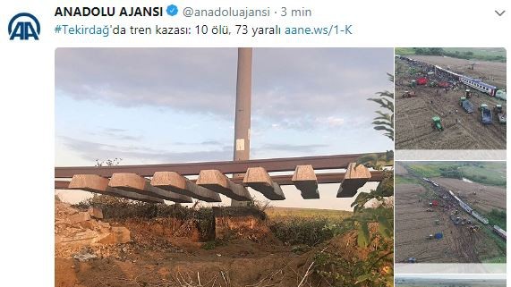 Turchia, treno deraglia nel nordovest: almeno 24 morti e centinaia di feriti