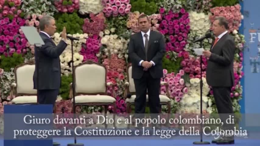 Colombia, il giuramento del nuovo presidente Ivan Duque