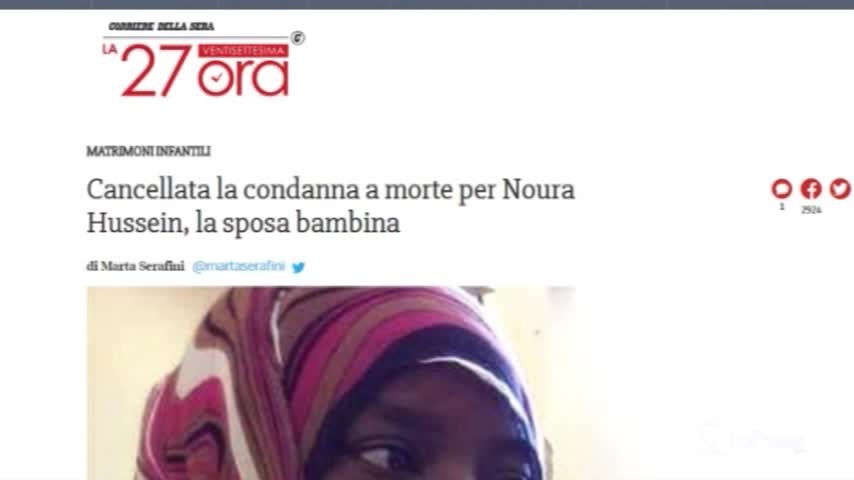 Sudan, annullata pena di morte per sposa bambina