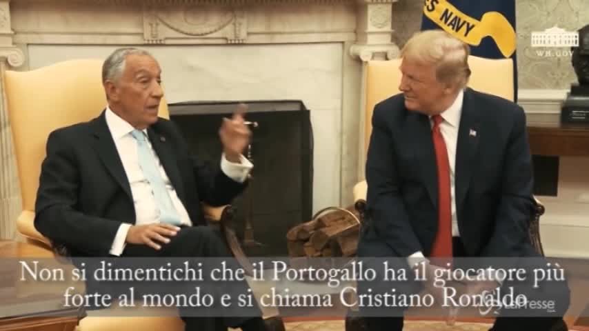 Trump scherza: “CR7 presidente?”. Il capo di stato portoghese lo gela