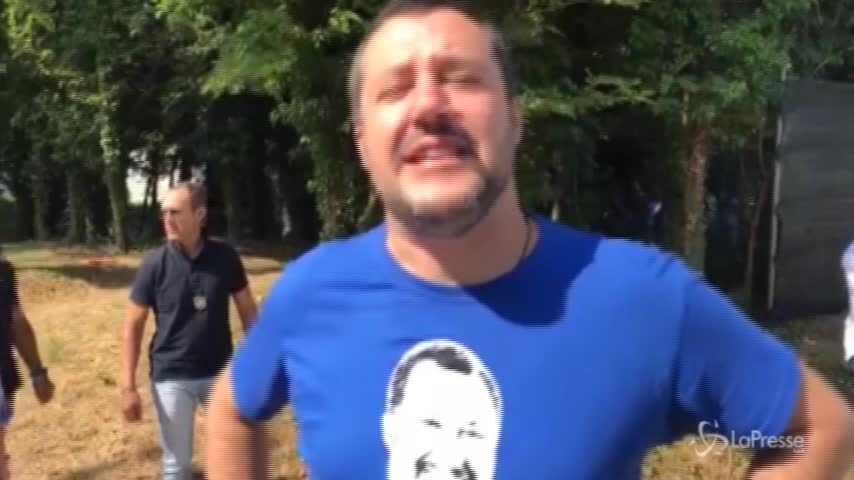 Bagno di folla per Salvini a Pontida
