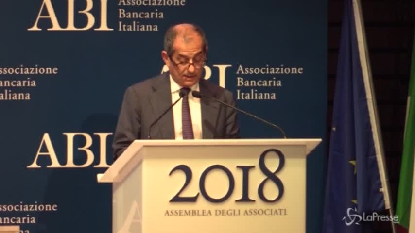 Assemblea Abi, Tria spiega i tre punti “prioriatri” per l’azione di governo