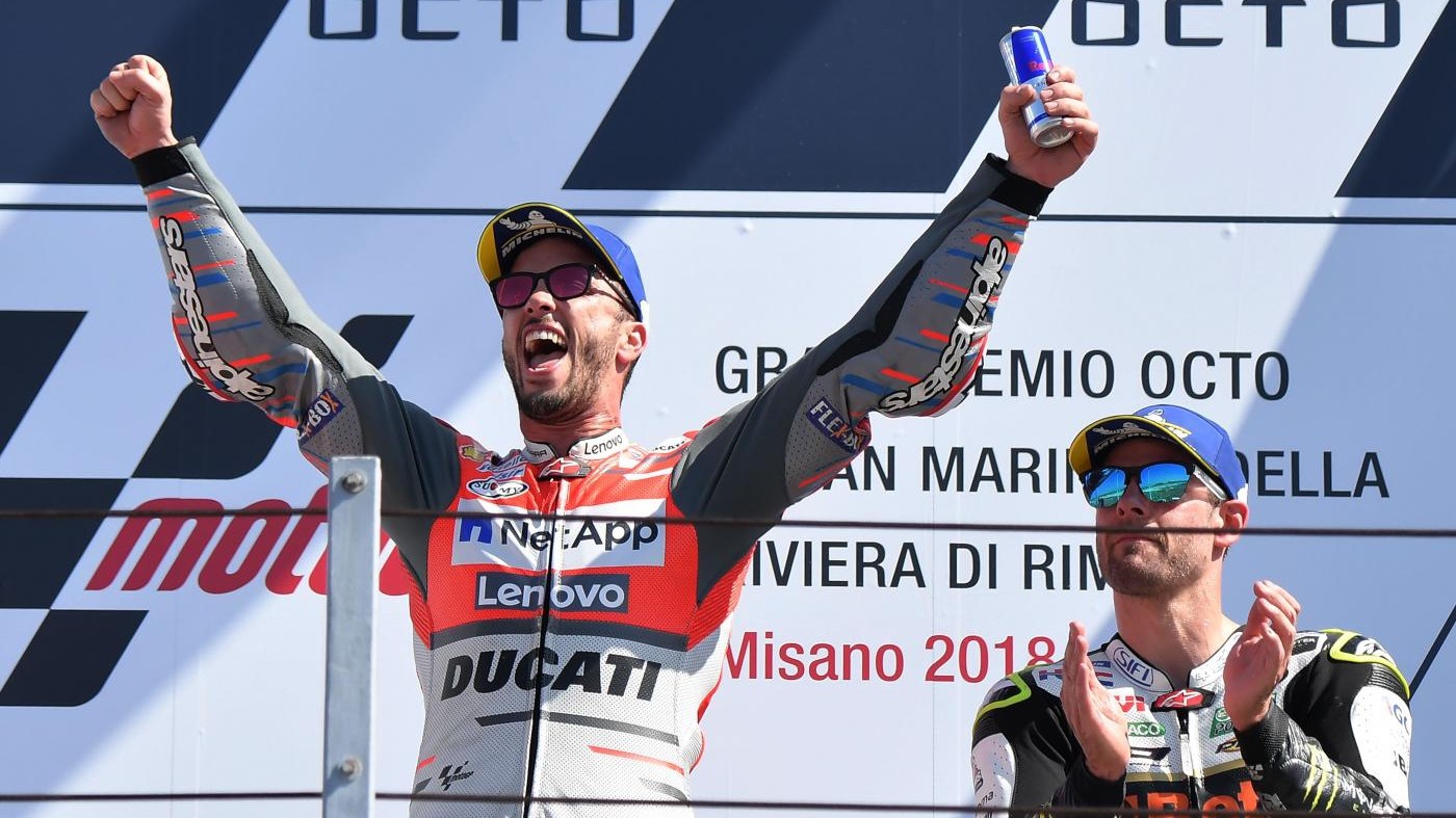 MotoGp, magico Dovizioso conquista Misano. Marquez secondo