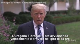 L’uragano Florence sta arrivando, Trump: “Dio vi benedica”