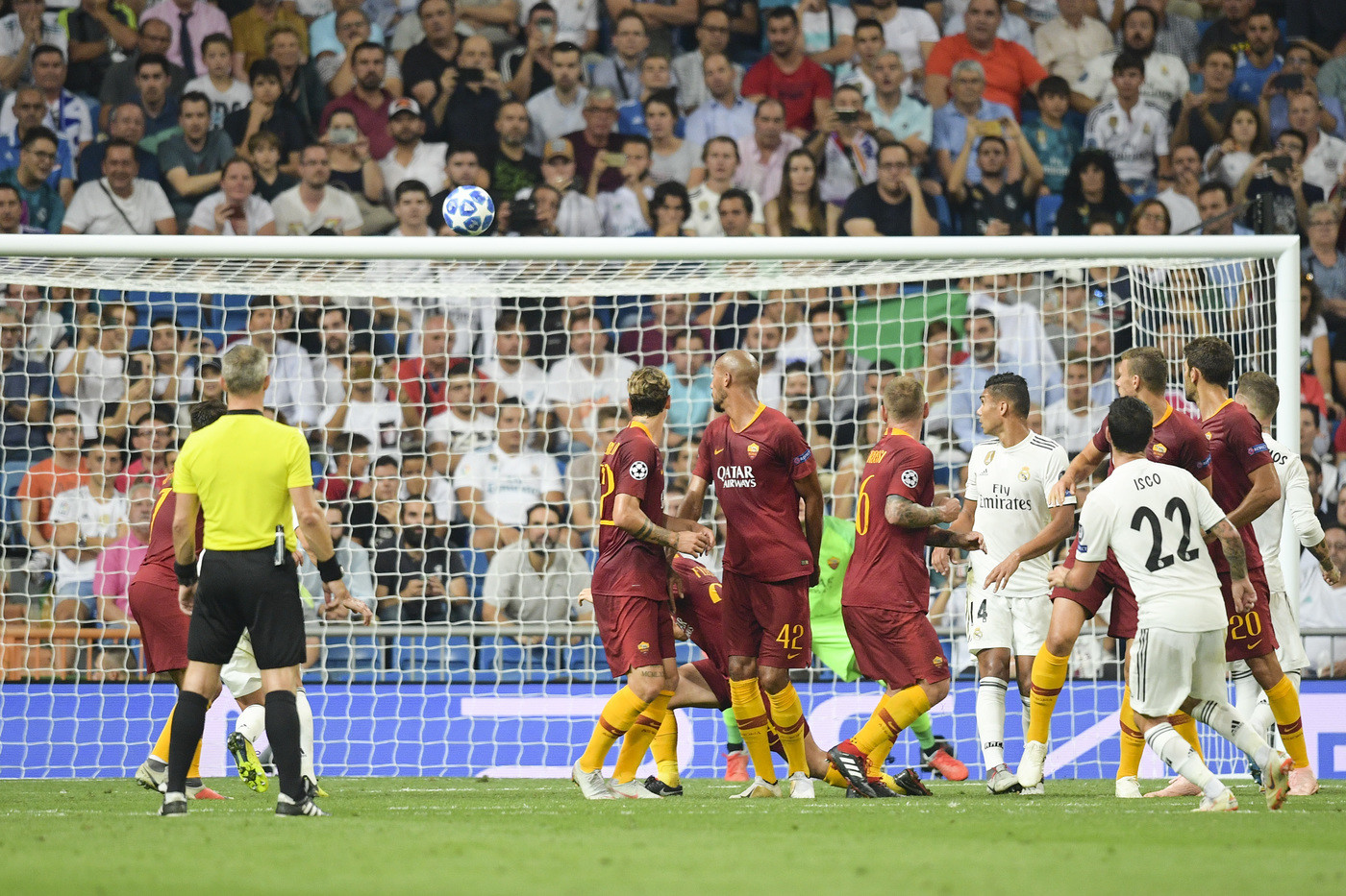 Champions, troppo Real per la Roma: Bale, Isco e Mariano fanno 3-0