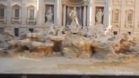 Roma, manca l’acqua a Trevi: prosciugata la fontana