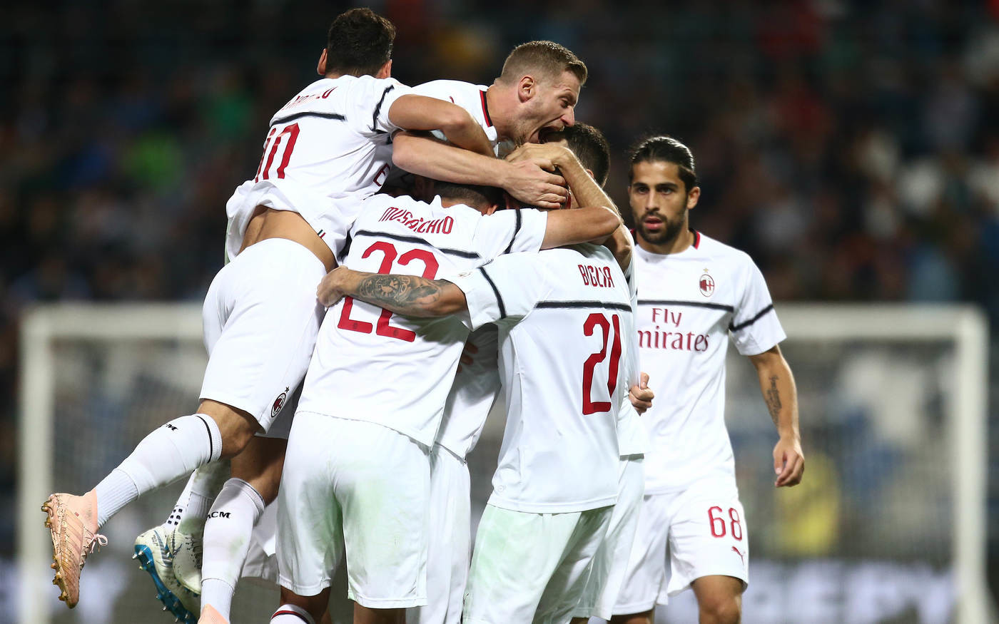 Serie A: Suso devastante, buon Castillejo, male Berardi. Le pagelle di Sassuolo-Milan 1-4