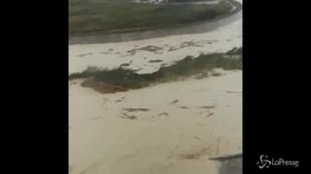 Maltempo in Calabria, il fiume di fango nel lametino