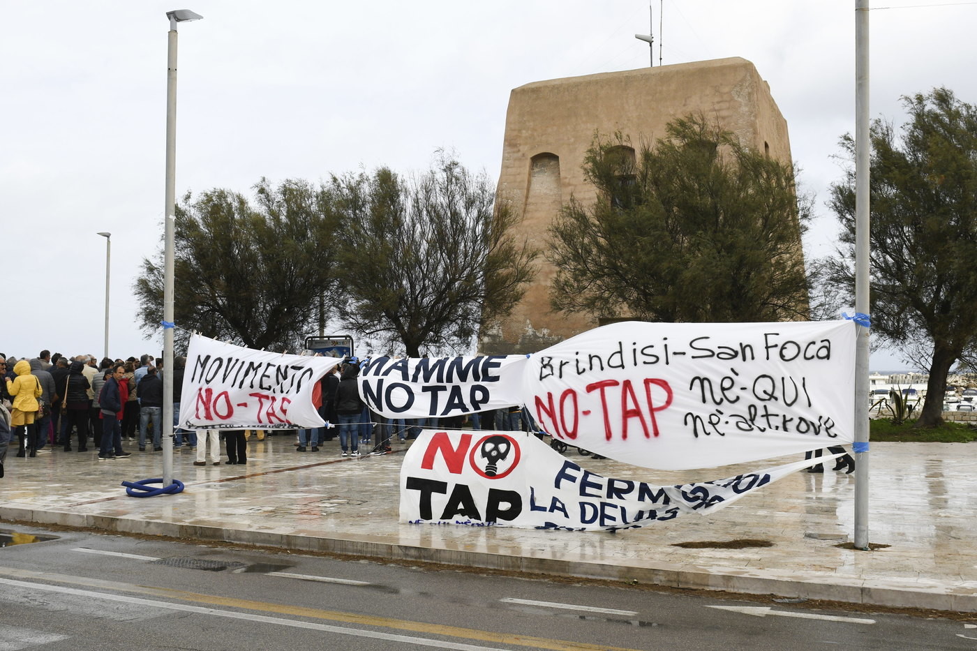 Tap, la protesta degli attivisti in Salento: bruciate le bandiere M5s