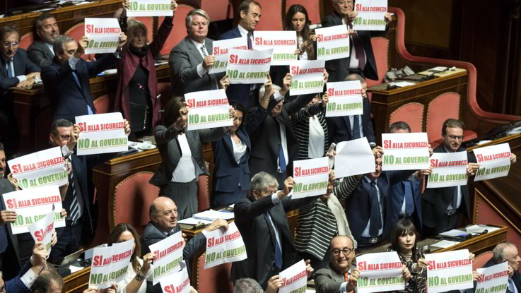 Forza Italia protesta in Senato